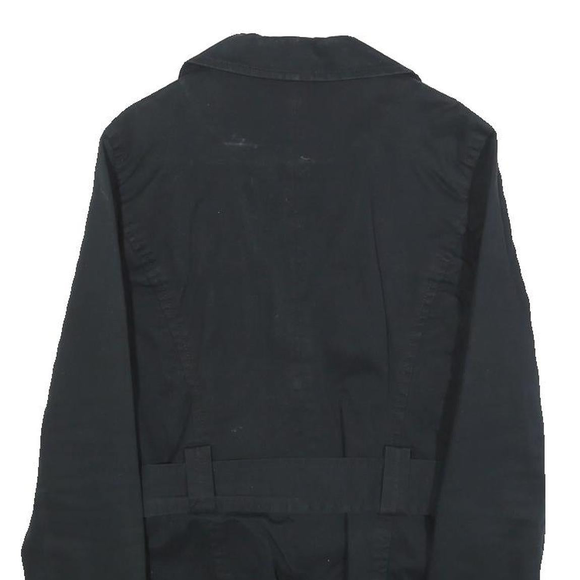 AMISU Womens Black Cotton Blend Button Jacket XS Casual Utility Style