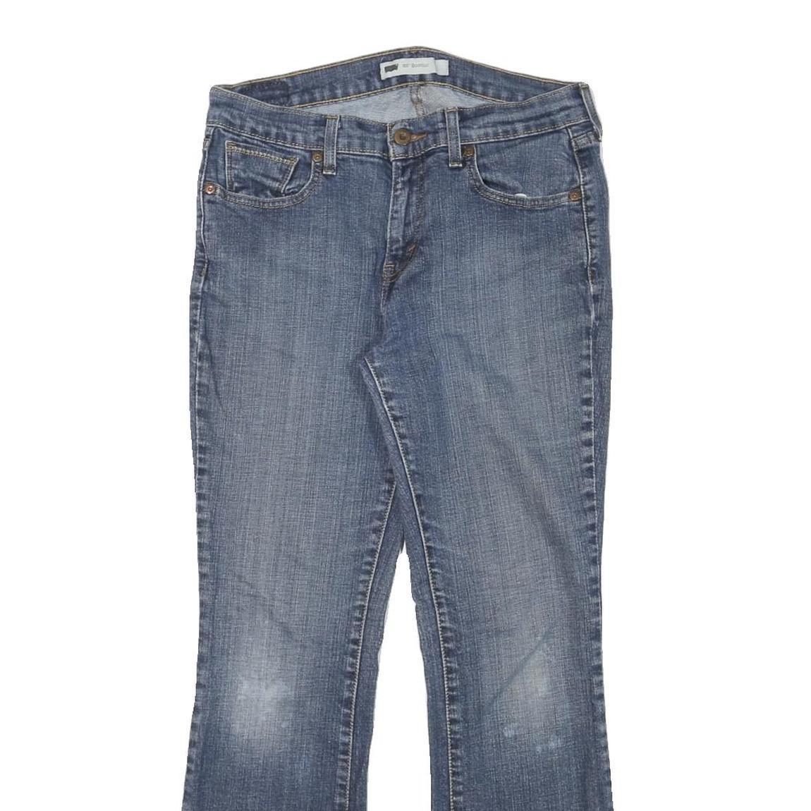 LEVI'S Womens 515 Regular Fit Straight Blue Denim Cotton Blend W29 L28 Zip Jeans