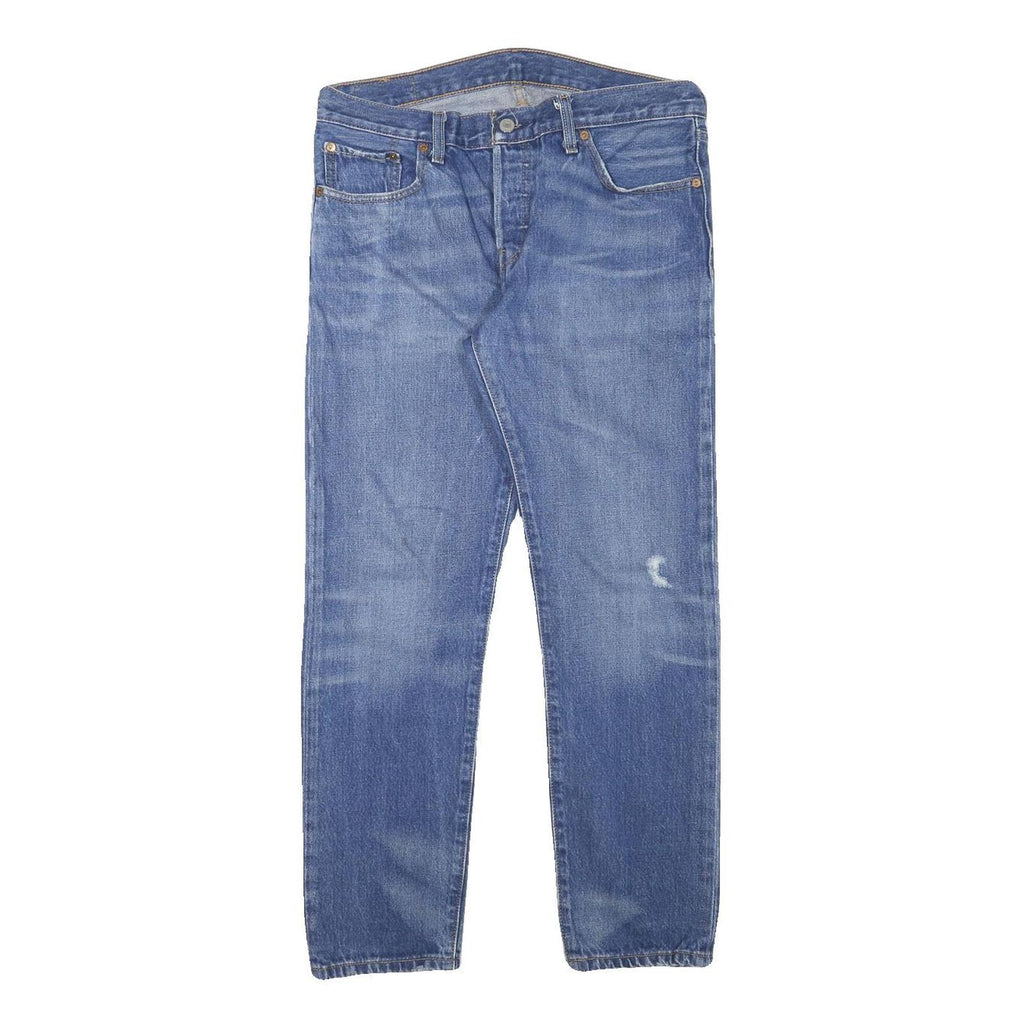 LEVI'S Womens Blue Regular Fit Straight Denim Light W31 L27 Classic Button Jeans