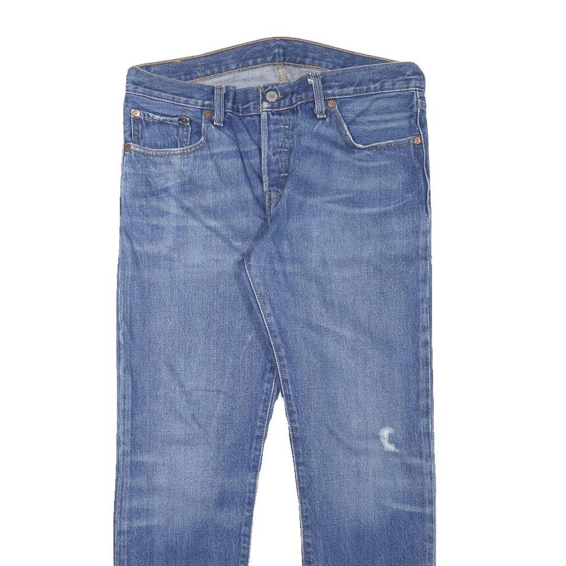 LEVI'S Womens Blue Regular Fit Straight Denim Light W31 L27 Classic Button Jeans