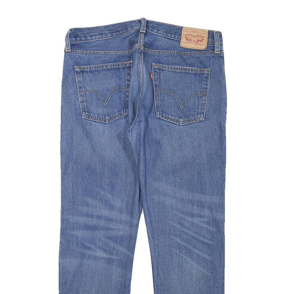 LEVI'S Womens Blue Regular Fit Straight Denim Light W31 L27 Classic Button Jeans