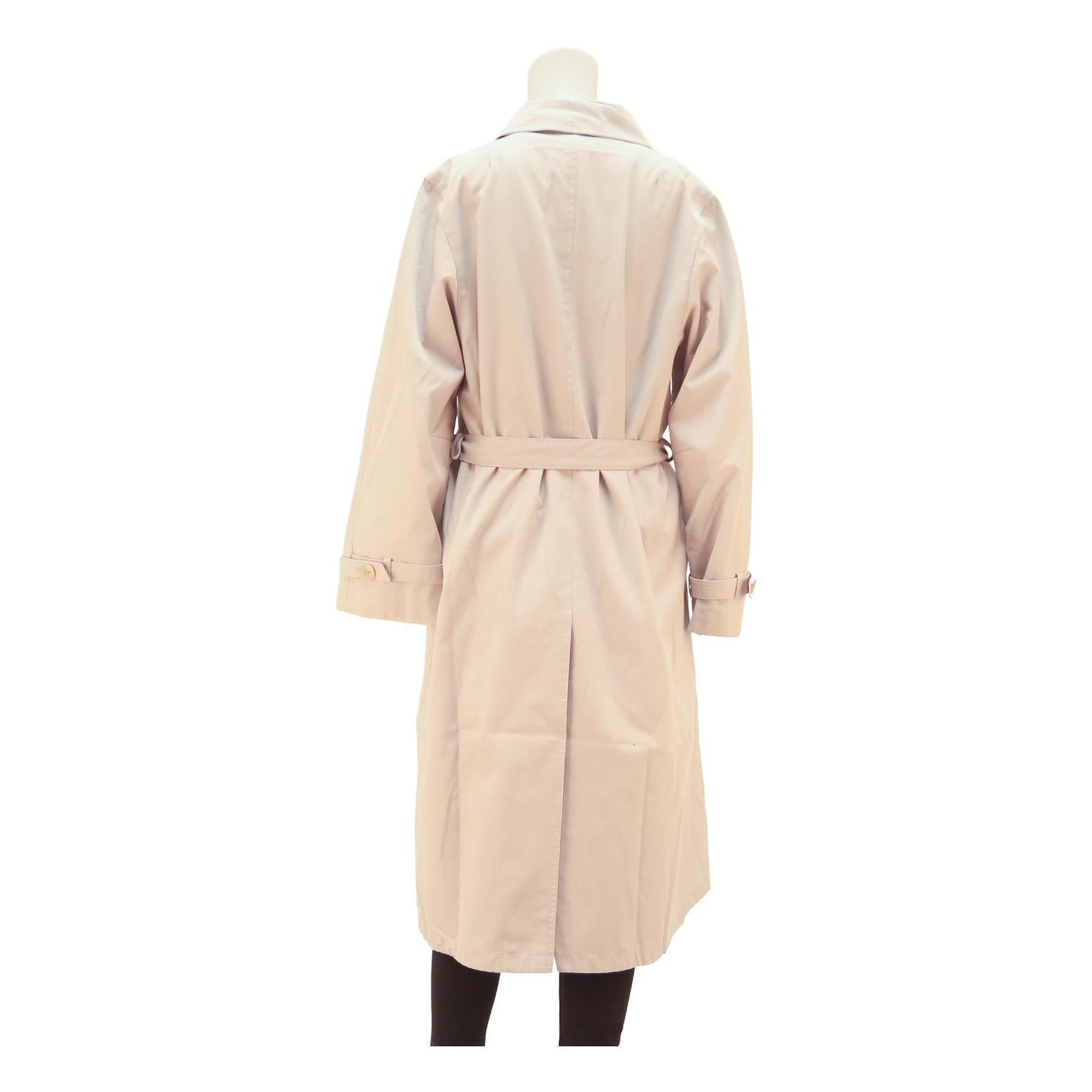 Womens Beige Button Front Classic Jacket S Polyester Blend Plain Button Closure