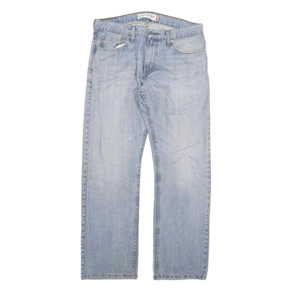 LEVI'S 514 Mens Jeans Blue Slim Straight Denim Medium W33 L30 Classic Zip Button