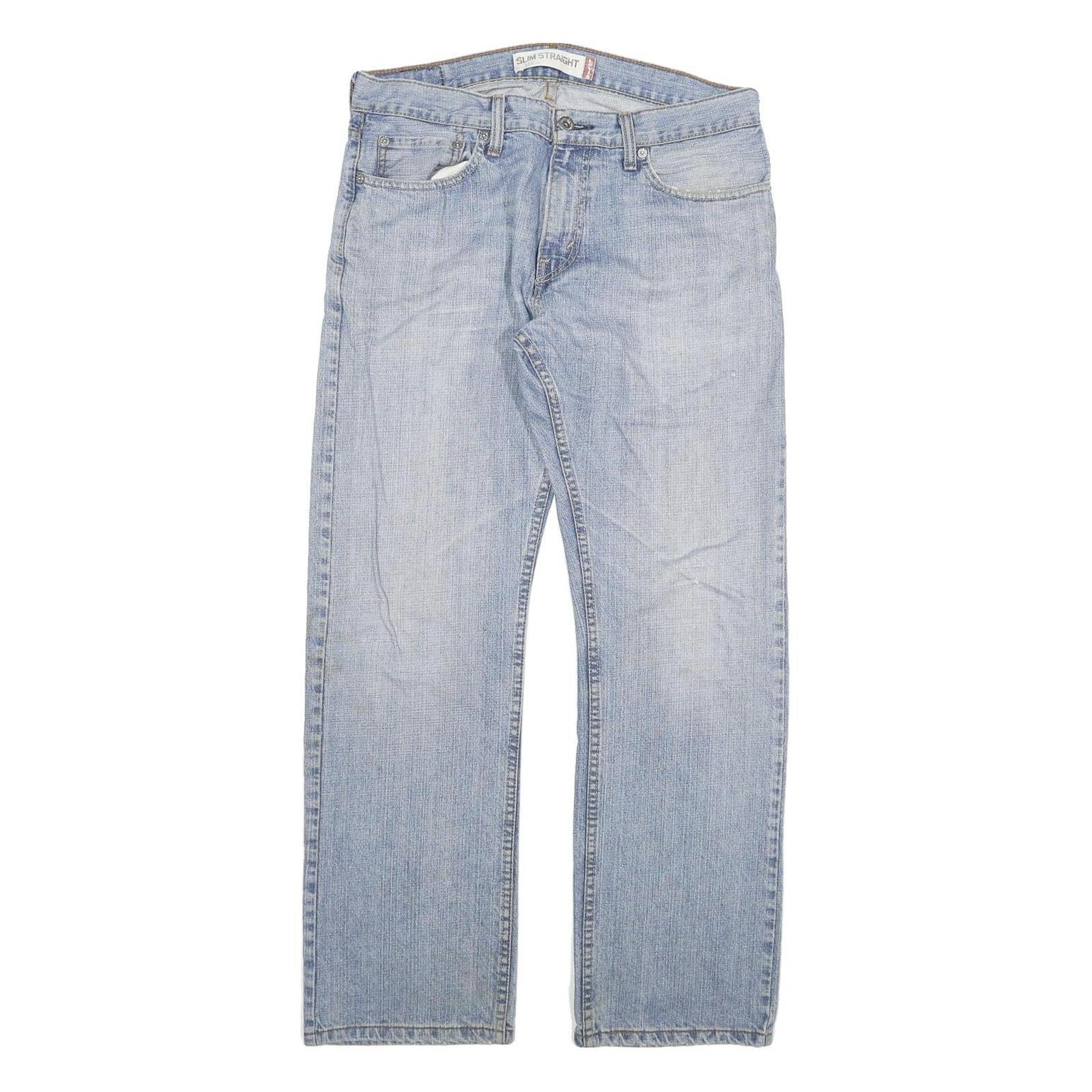 LEVI'S 514 Mens Jeans Blue Slim Straight Denim Medium W33 L30 Classic Zip Button