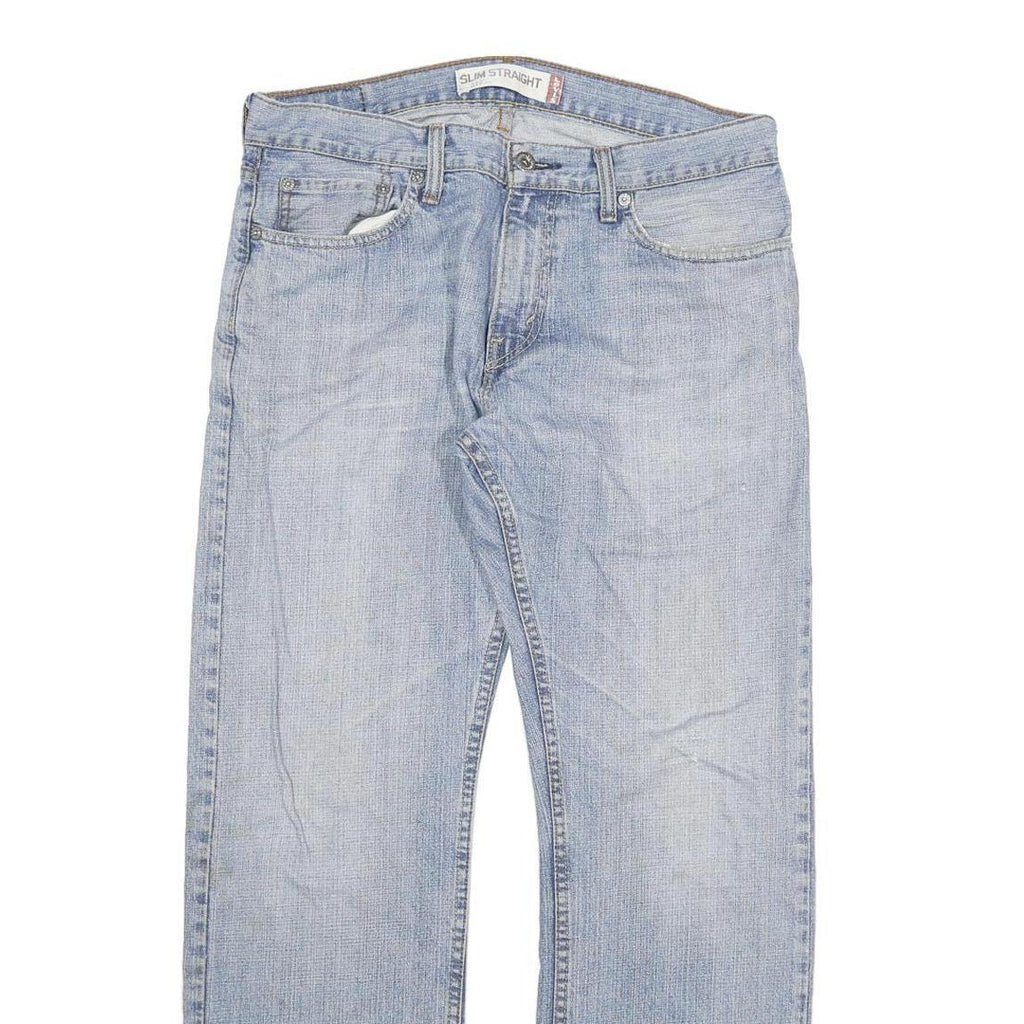 LEVI'S 514 Mens Jeans Blue Slim Straight Denim Medium W33 L30 Classic Zip Button