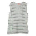 PUMA Mens Grey & Green Patterned Sleeveless V-Neck Plain Cotton Blend M Jumper