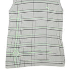 PUMA Mens Grey & Green Patterned Sleeveless V-Neck Plain Cotton Blend M Jumper