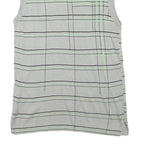 PUMA Mens Grey & Green Patterned Sleeveless V-Neck Plain Cotton Blend M Jumper