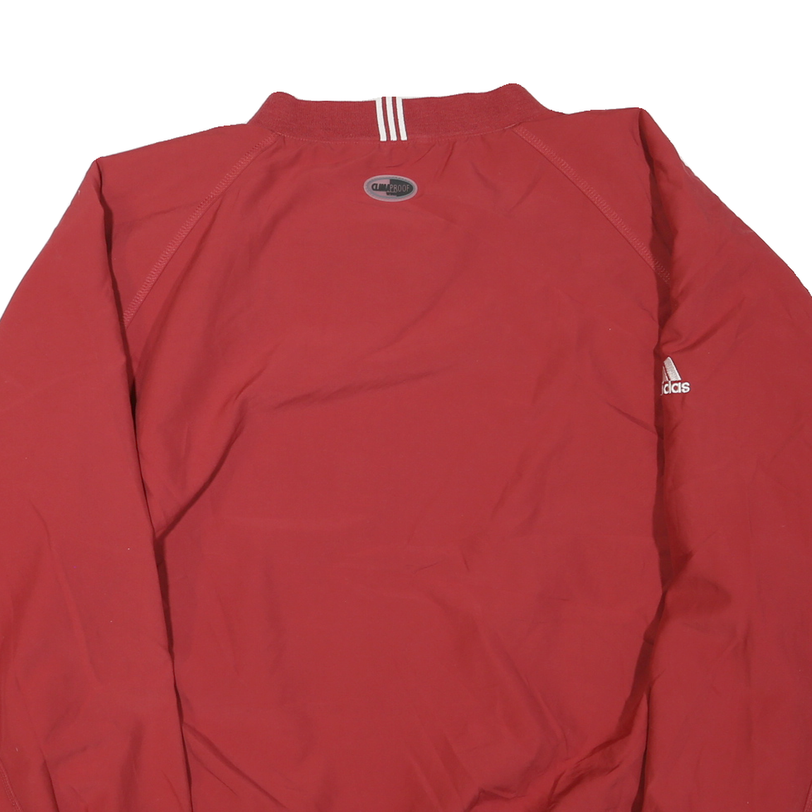 ADIDAS Mens Red Lightweight V-Neck Casual Jacket XL Polyester Blend Plain