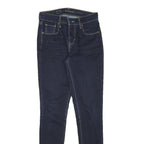 LEVI'S Womens Slim Blue Denim Dark Skinny Jeans W25 L29 High Rise Zip