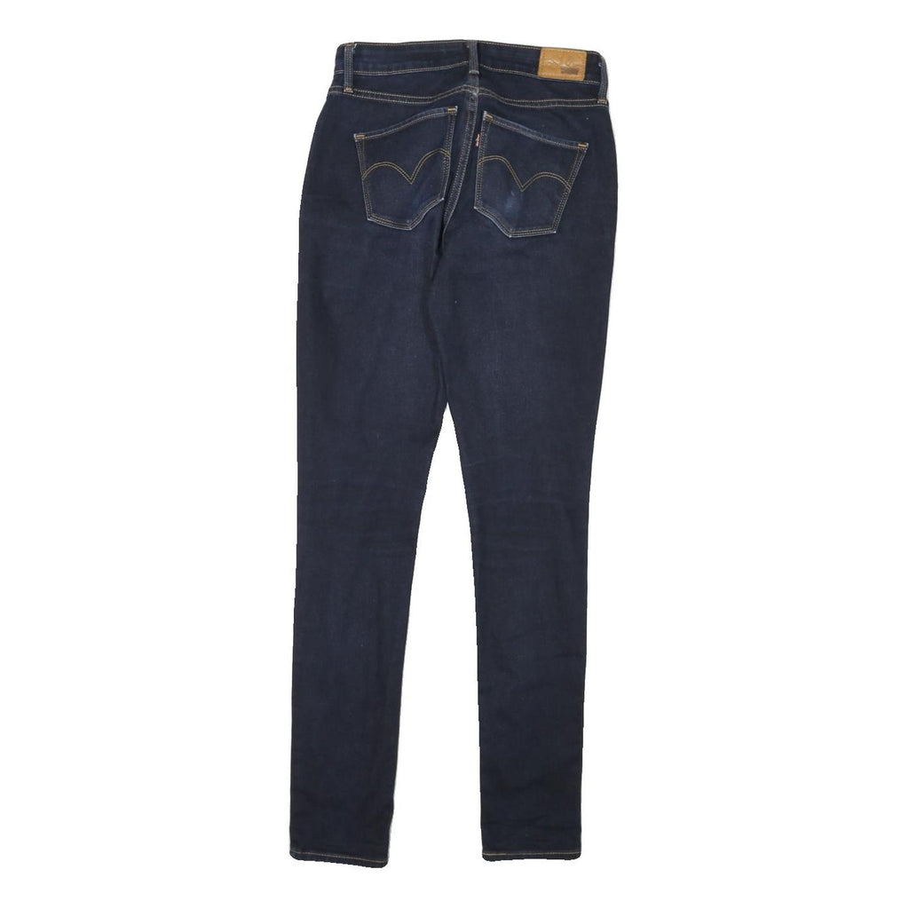 LEVI'S Womens Slim Blue Denim Dark Skinny Jeans W25 L29 High Rise Zip