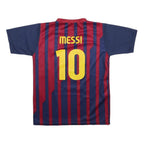 GOLDEN GOAL Mens Blue & Maroon Messi Football Shirt S Short Sleeve Crew Neck