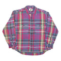 FIELD GEAR Mens Purple & Pink Check Shirt L Cotton Blend Casual Button-Up