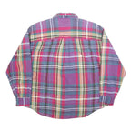 FIELD GEAR Mens Purple & Pink Check Shirt L Cotton Blend Casual Button-Up