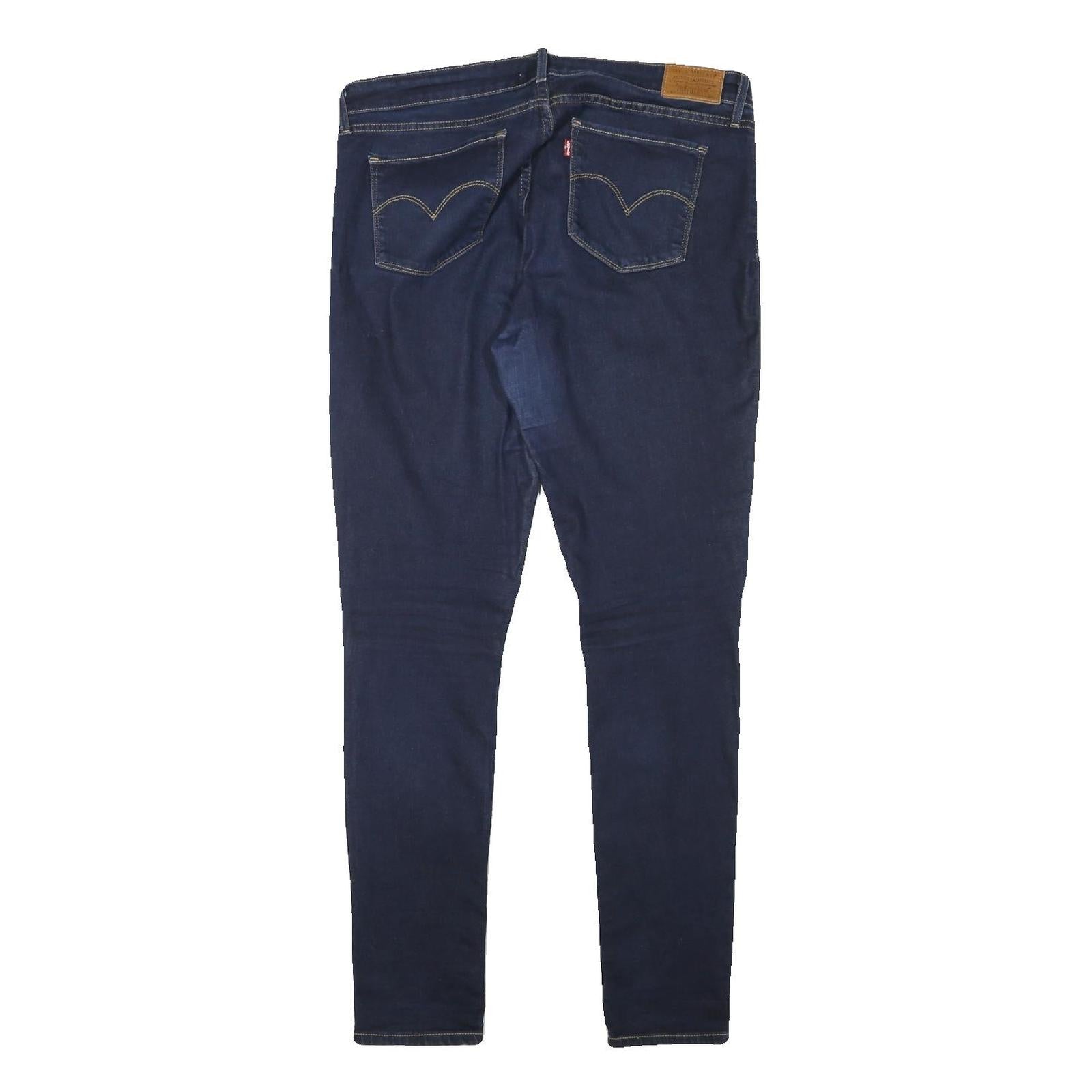 LEVI'S 711 Womens Jeans Blue Slim Skinny Denim W34 L31 Stretch Zip Fastening