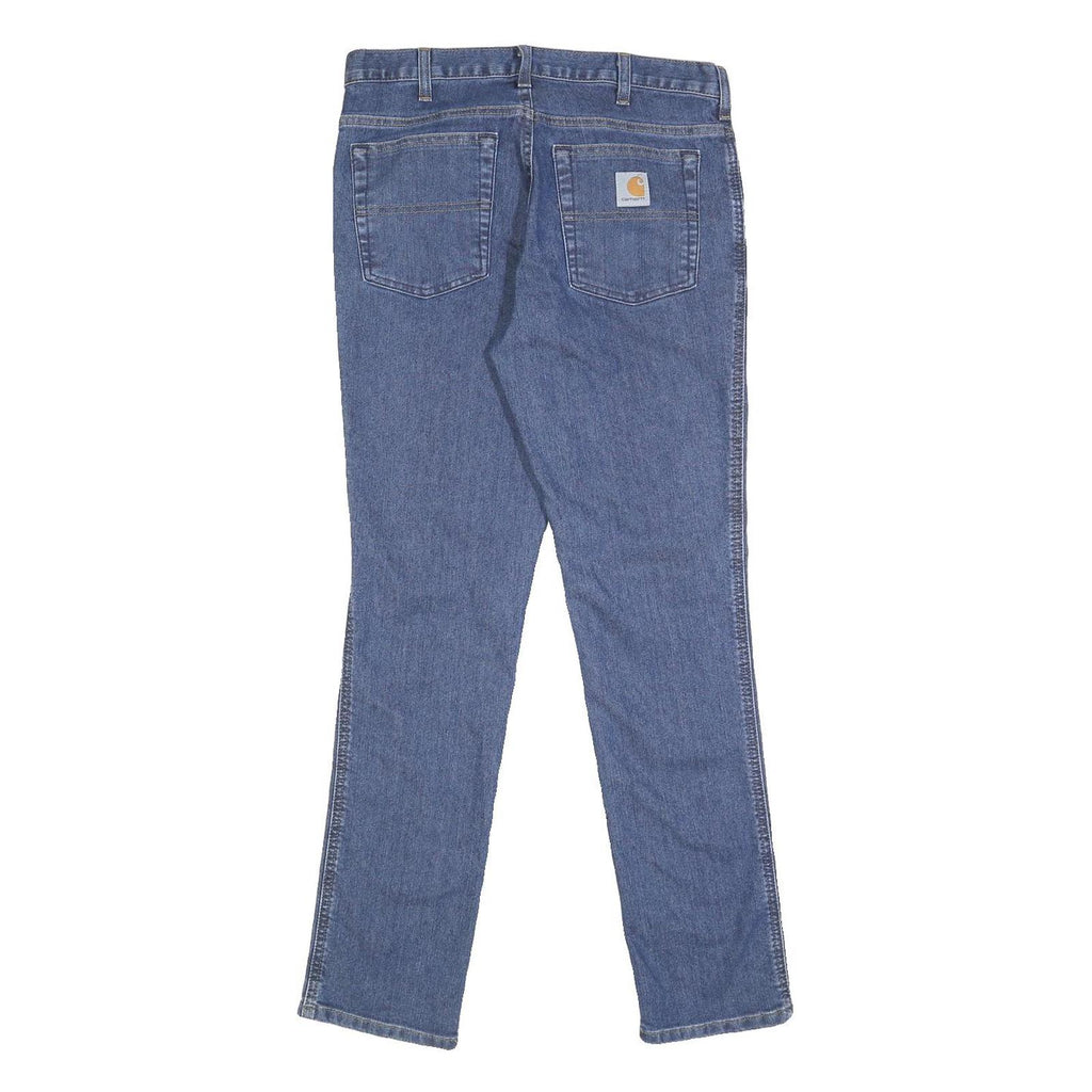 CARHARTT Womens Jeans Blue Slim Skinny Denim Raw W29 L30 Zip Cotton Blend