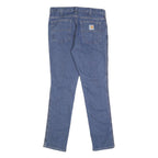 CARHARTT Womens Jeans Blue Slim Skinny Denim Raw W29 L30 Zip Cotton Blend