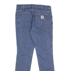 CARHARTT Womens Jeans Blue Slim Skinny Denim Raw W29 L30 Zip Cotton Blend