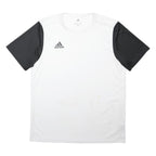 ADIDAS Mens White & Black Sports T-Shirt L Short Sleeve Round Neck Performance