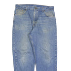 CARHARTT Mens Regular Blue Denim Light W36 L30 Relaxed Fit Cotton Blend Zip