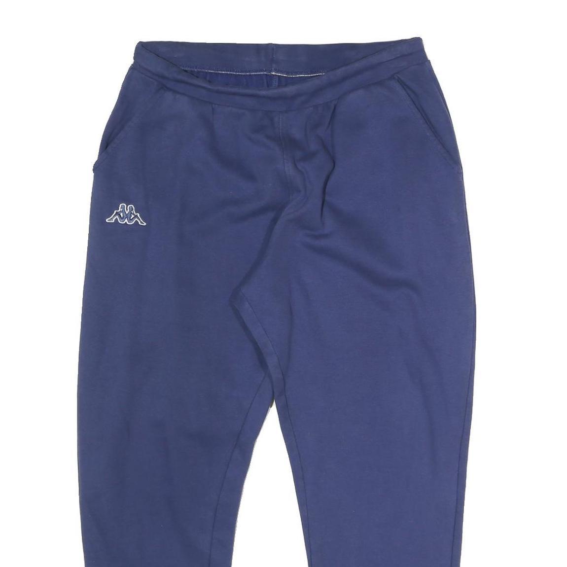 KAPPA Womens Joggers Blue XL W30 L25 Casual Cotton Blend Relaxed Tapered