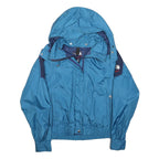 THE NORTH FACE Womens Blue Shell Jacket UK 8 Polyester Zip Hooded Outdoor