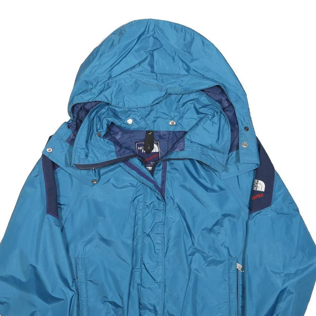 THE NORTH FACE Womens Blue Shell Jacket UK 8 Polyester Zip Hooded Outdoor