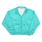 OLYMPIC EXPOSURE Womens Turquoise Windbreaker Jacket M Polyester Blend Zip Plain