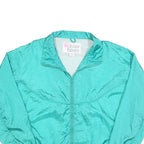 OLYMPIC EXPOSURE Womens Turquoise Windbreaker Jacket M Polyester Blend Zip Plain