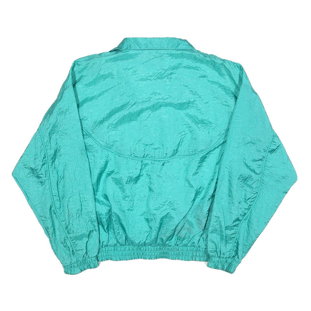 OLYMPIC EXPOSURE Womens Turquoise Windbreaker Jacket M Polyester Blend Zip Plain