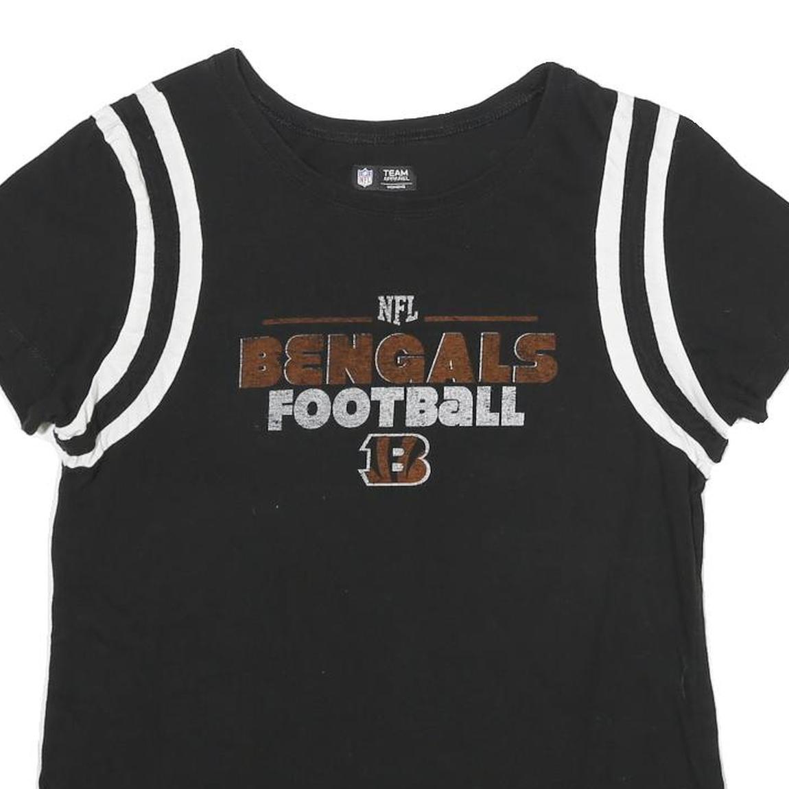 NFL Womens Black Bengals Football T-Shirt L Short Sleeve Crew Neck Sportswear
