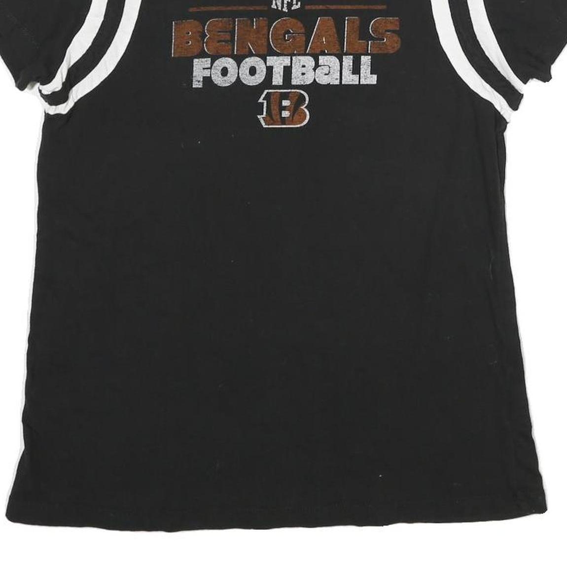 NFL Womens Black Bengals Football T-Shirt L Short Sleeve Crew Neck Sportswear