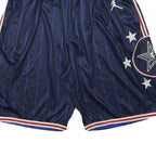NBA Mens Shorts Navy Blue Striped Sports Basketball S W24 Casual Athletic