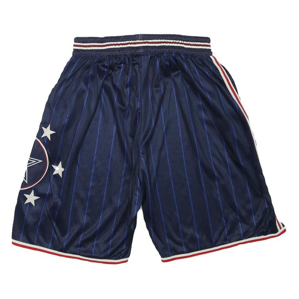 NBA Mens Shorts Navy Blue Striped Sports Basketball S W24 Casual Athletic