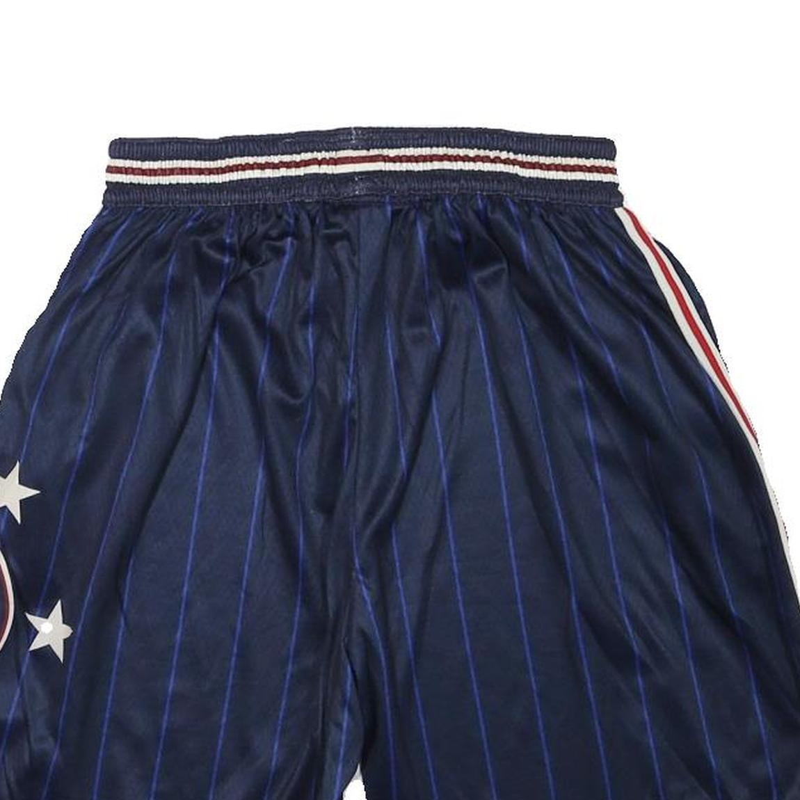 NBA Mens Shorts Navy Blue Striped Sports Basketball S W24 Casual Athletic