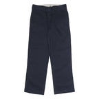 DICKIES Mens Classic Polyester Blend Navy Classic Straight Trousers W32 L30