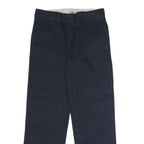 DICKIES Mens Classic Polyester Blend Navy Classic Straight Trousers W32 L30