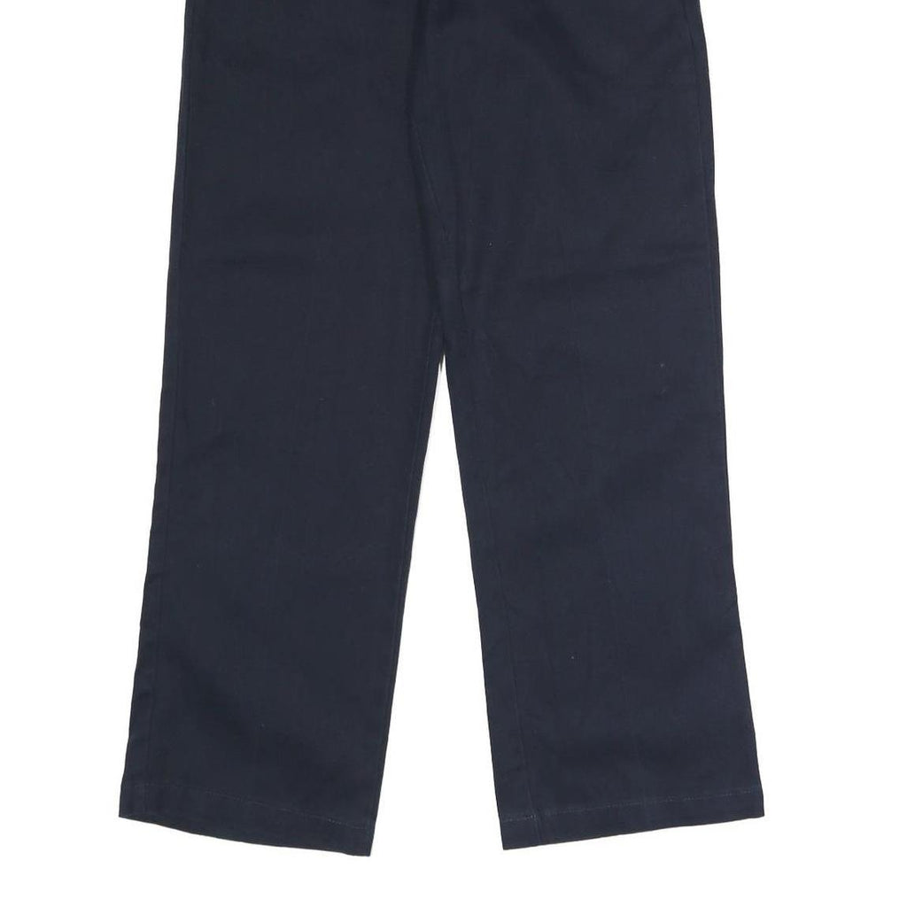 DICKIES Mens Classic Polyester Blend Navy Classic Straight Trousers W32 L30