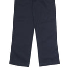 DICKIES Mens Classic Polyester Blend Navy Classic Straight Trousers W32 L30