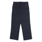 DICKIES Mens Classic Polyester Blend Navy Classic Straight Trousers W32 L30