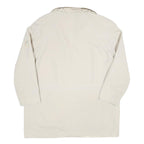 Womens Cream Zip Jacket L Polyester Blend Plain Lightweight Casual Outerwear