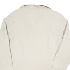 Womens Cream Zip Jacket L Polyester Blend Plain Lightweight Casual Outerwear