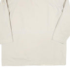 Womens Cream Zip Jacket L Polyester Blend Plain Lightweight Casual Outerwear