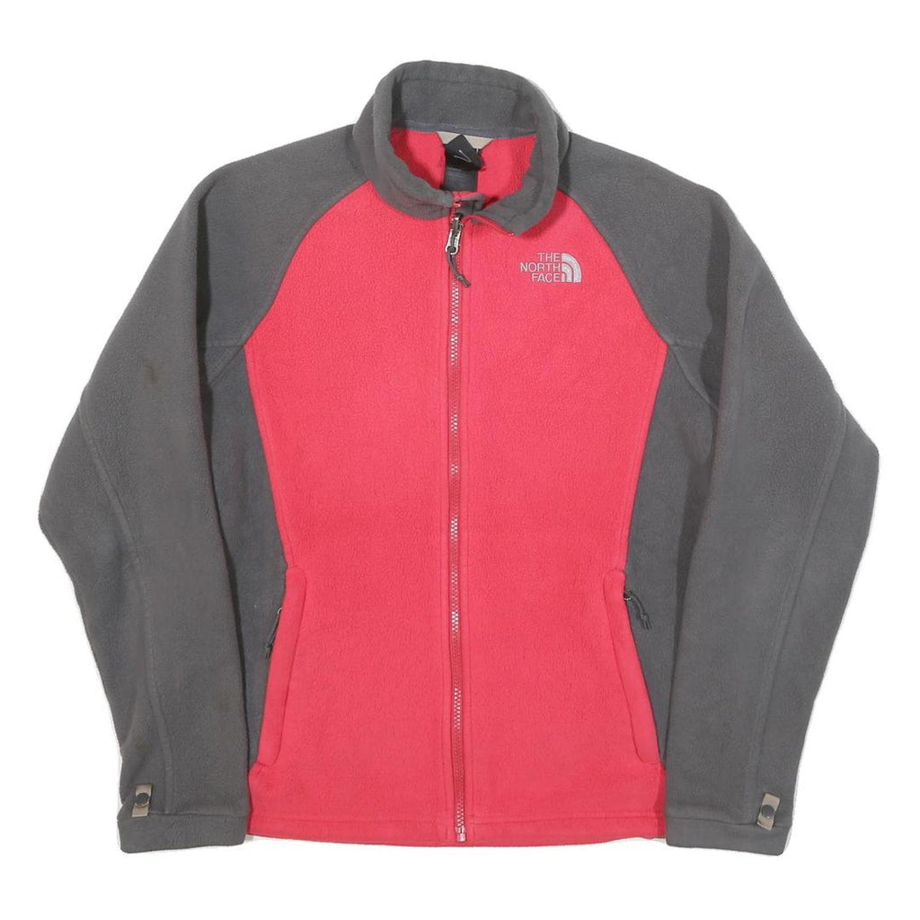 THE NORTH FACE Womens Red & Grey Classic Jacket M Polyester Blend Fleece Zip