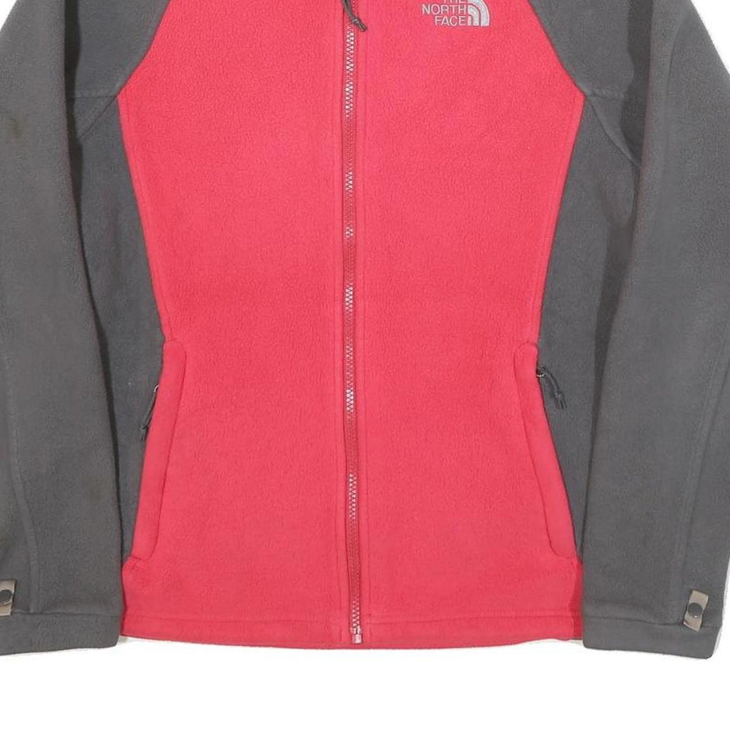 THE NORTH FACE Womens Red & Grey Classic Jacket M Polyester Blend Fleece Zip