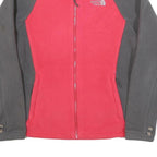 THE NORTH FACE Womens Red & Grey Classic Jacket M Polyester Blend Fleece Zip