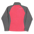 THE NORTH FACE Womens Red & Grey Classic Jacket M Polyester Blend Fleece Zip
