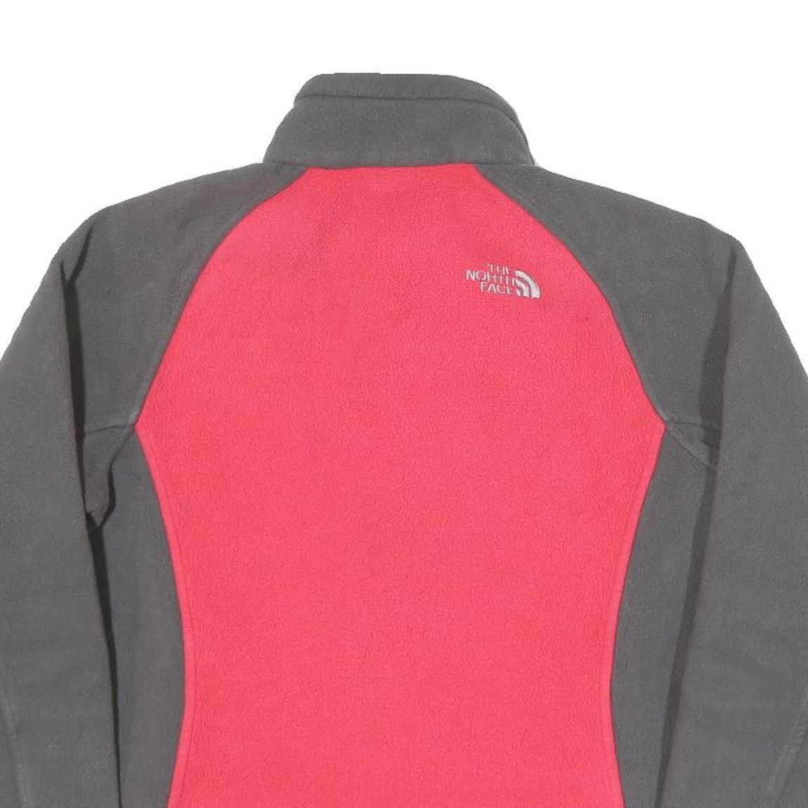 THE NORTH FACE Womens Red & Grey Classic Jacket M Polyester Blend Fleece Zip