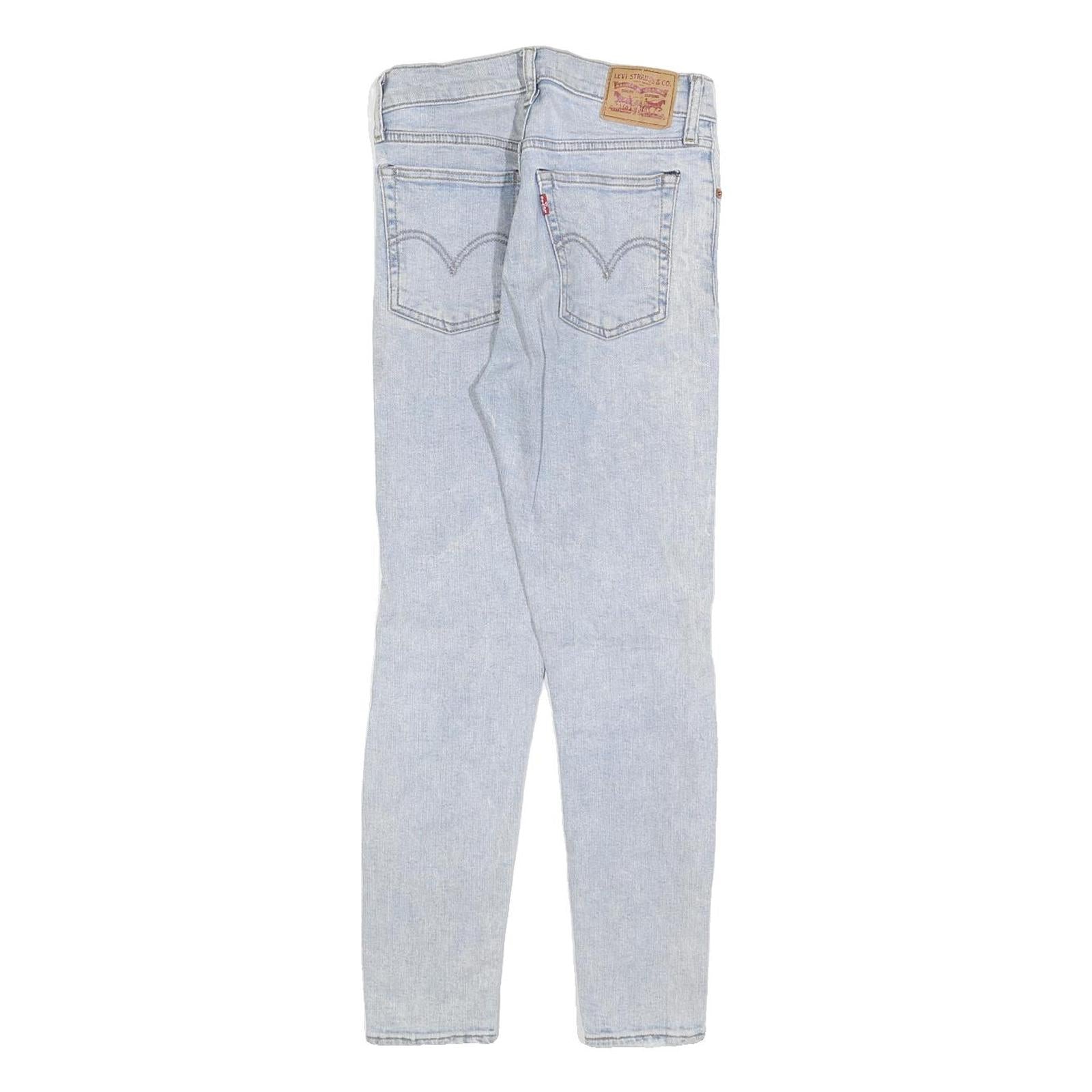 LEVI'S Womens Slim Light Blue Denim Jeans W26 L26 Classic Button Closure