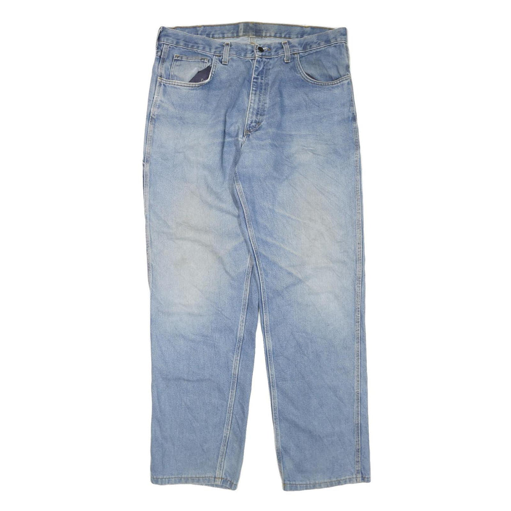 CARHARTT Mens Jeans Blue Regular Straight Denim Medium W38 L35 Workwear